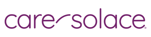 care solace logo words in purple